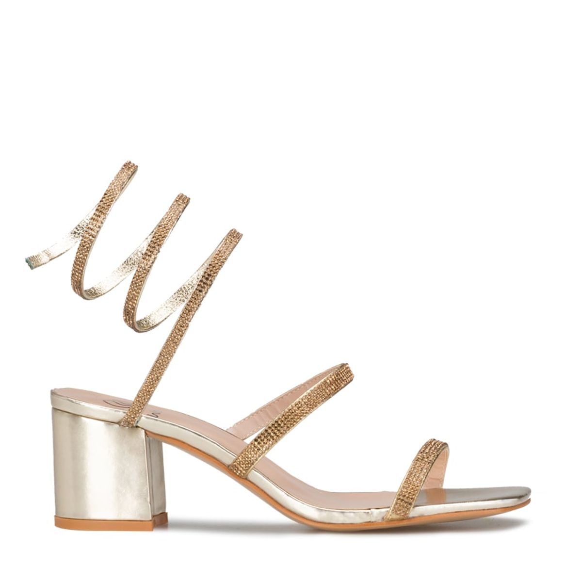 WEIDE - Sandalia Taco Dorado Fiesta QIU298 Weide