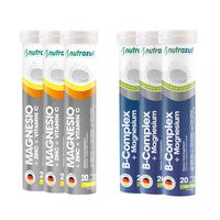 Magnesio - Zinc (3) + Bcomplex - Magnesio (3) - Pack 6 unidades.