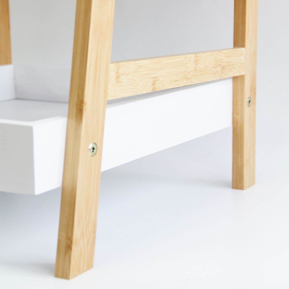 NEWTREE - Mueble Organizador Estante de Madera Bambú 3 Bandejas 35x31x80cm