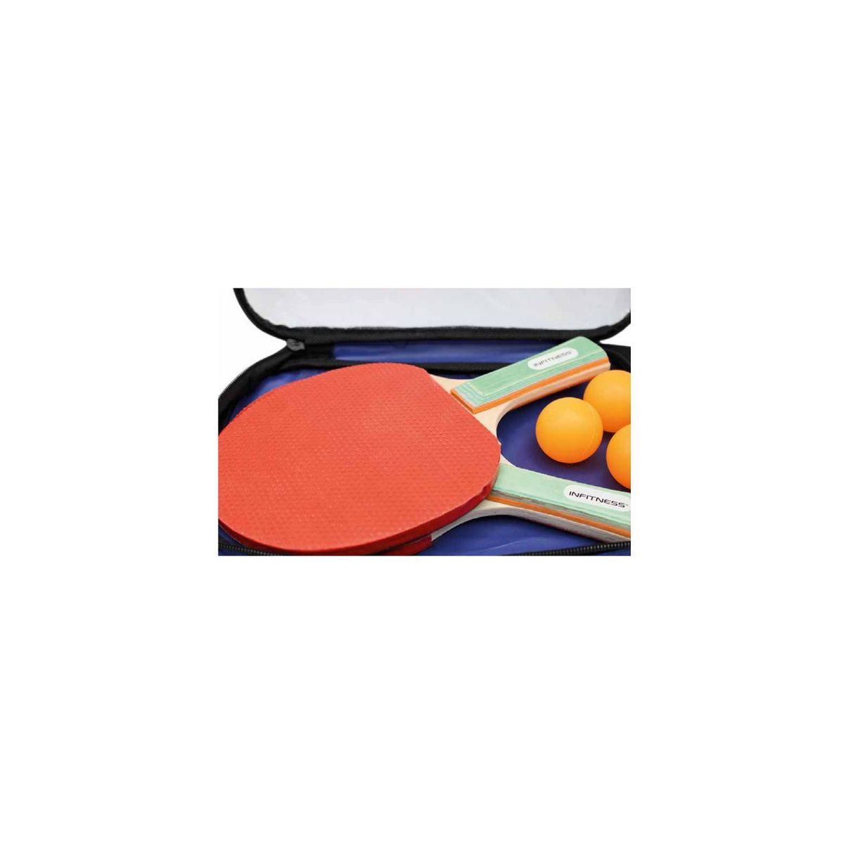 INFITNESS - Set 2 Paletas Ping Pong Estuche + 3 Pelotas - SC