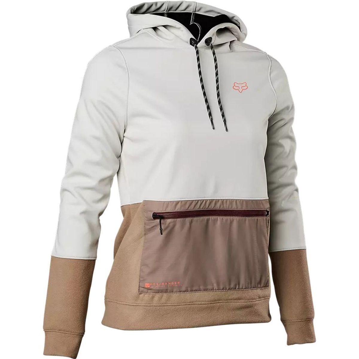 FOX - Poleron Bicicleta Mujer Ranger Windbloc® Blanco/Cafe Fox FOX