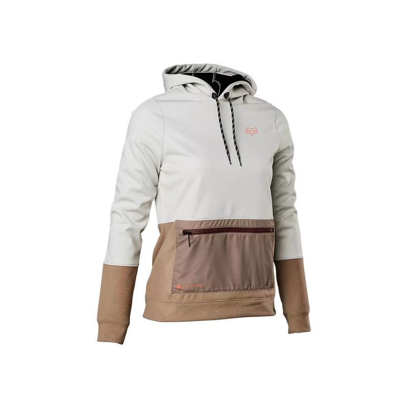 FOX - Poleron Bicicleta Mujer Ranger Windbloc® Blanco/Cafe Fox FOX