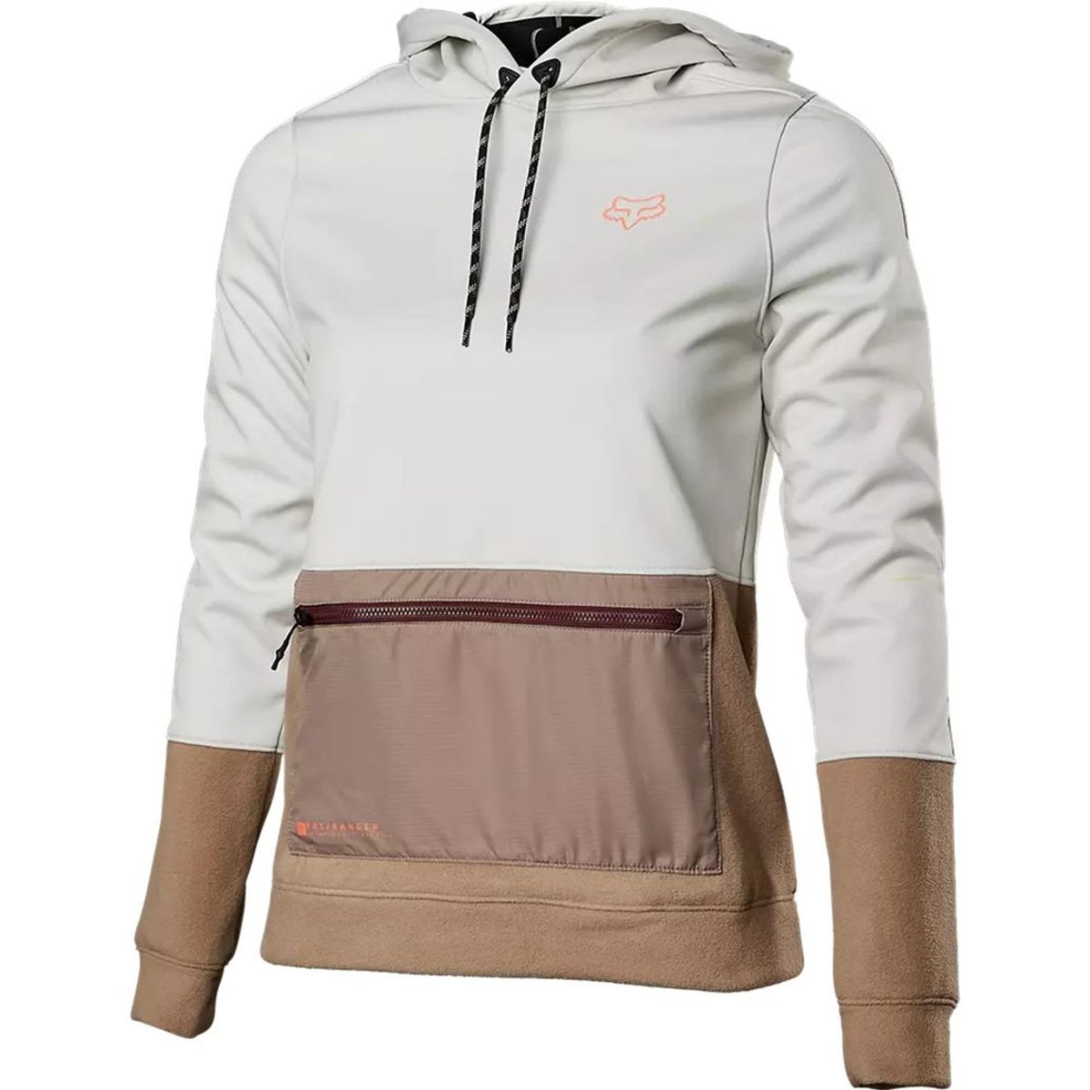 FOX - Poleron Bicicleta Mujer Ranger Windbloc® Blanco/Cafe Fox FOX