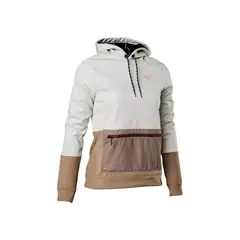 FOX - Poleron Bicicleta Mujer Ranger Windbloc® Blanco/Cafe