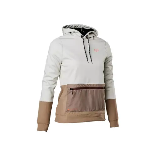 FOX - Poleron Bicicleta Mujer Ranger Windbloc® Blanco/Cafe