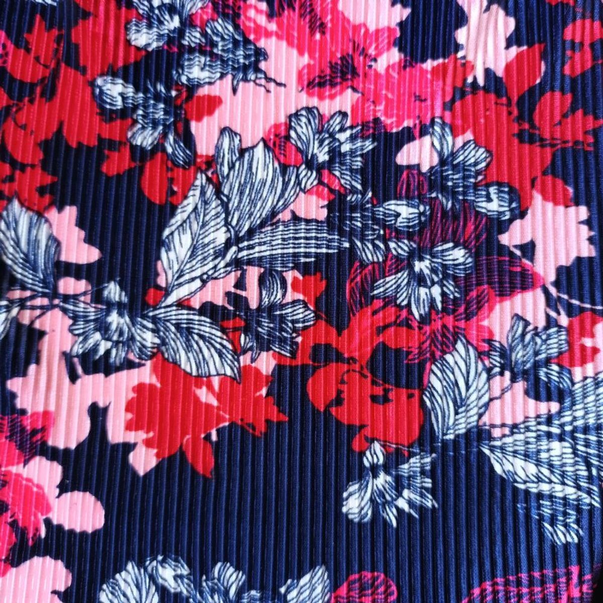 MARIA PASKARO - Tapado Kimono Corto Dublin Azul Flores Maria Paskaro - Azul Marino