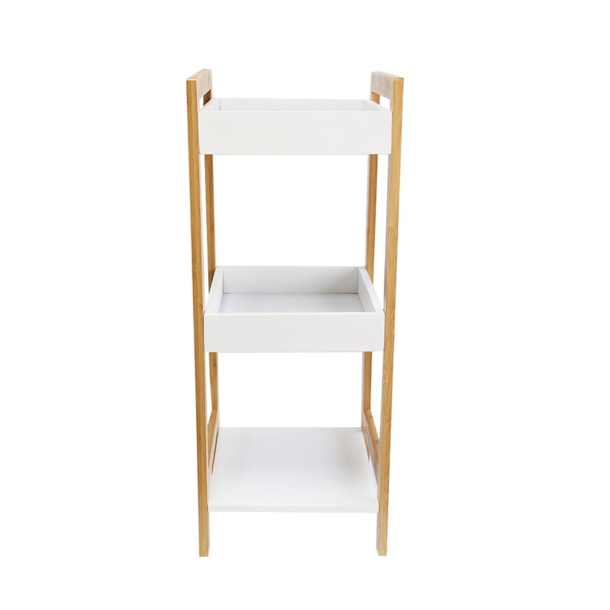 NEWTREE - Mueble Organizador Estante Repisa de Bambú 3 Niveles 30x30x72cm