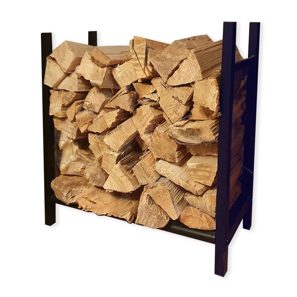 GENERICO - Leñero Estante Para Madera O Leña De Acero Negro