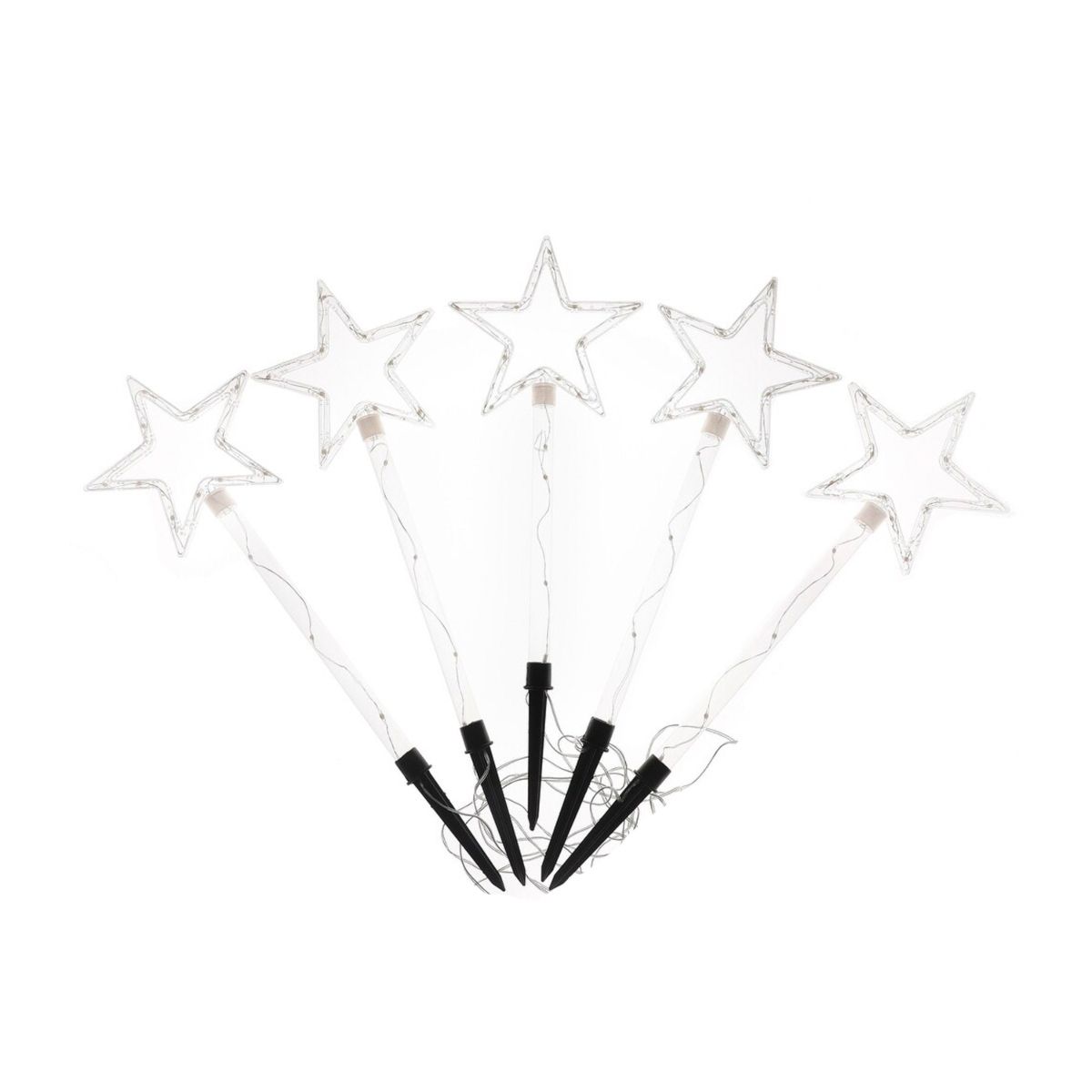 OEM - Set 4 Estacas Solares Navidad Diseño Estrellas