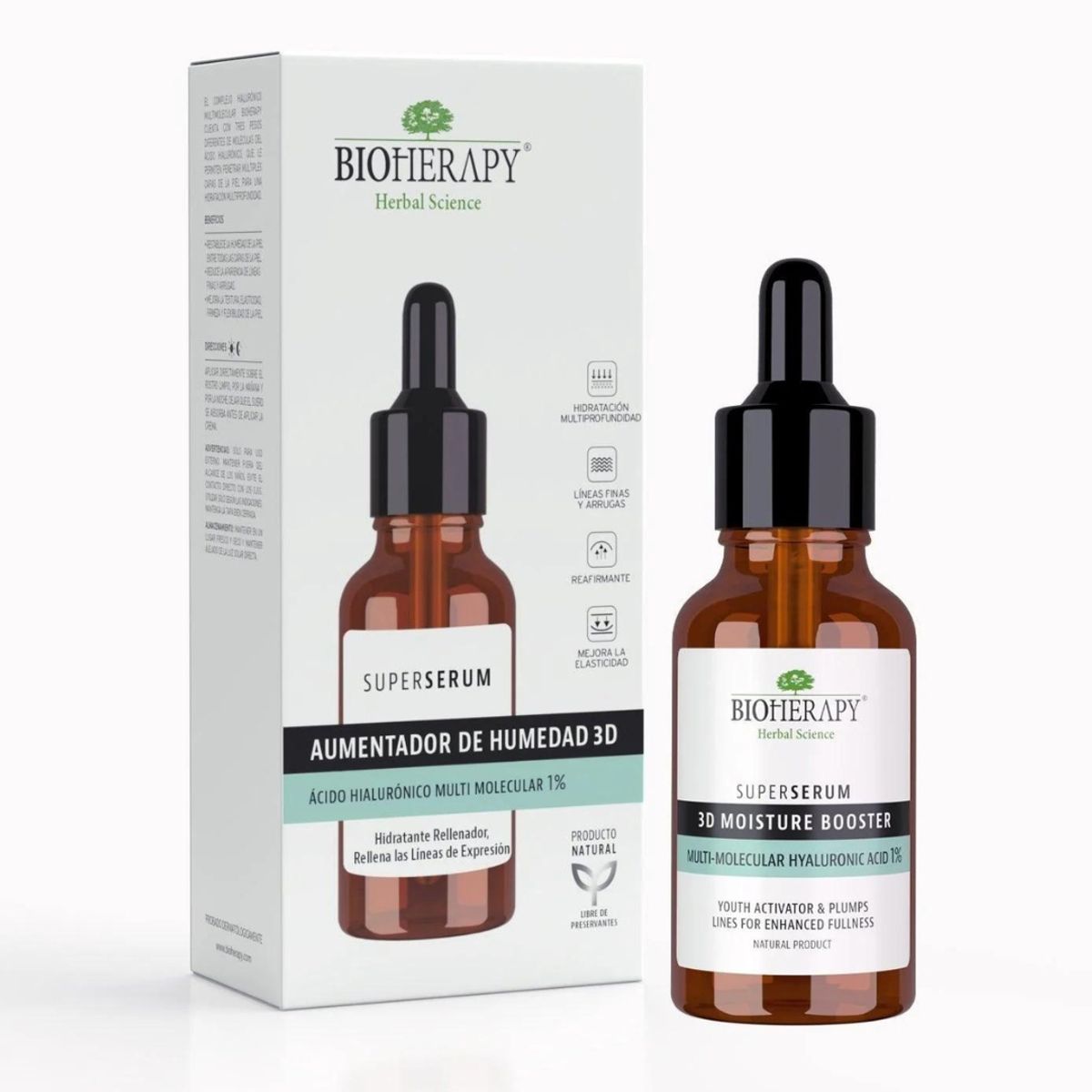 BIOHERAPY - Serum Aumentador de Humedad 3D, Ácido Hialurónico Multimolecular 1% BIOHERAPY.