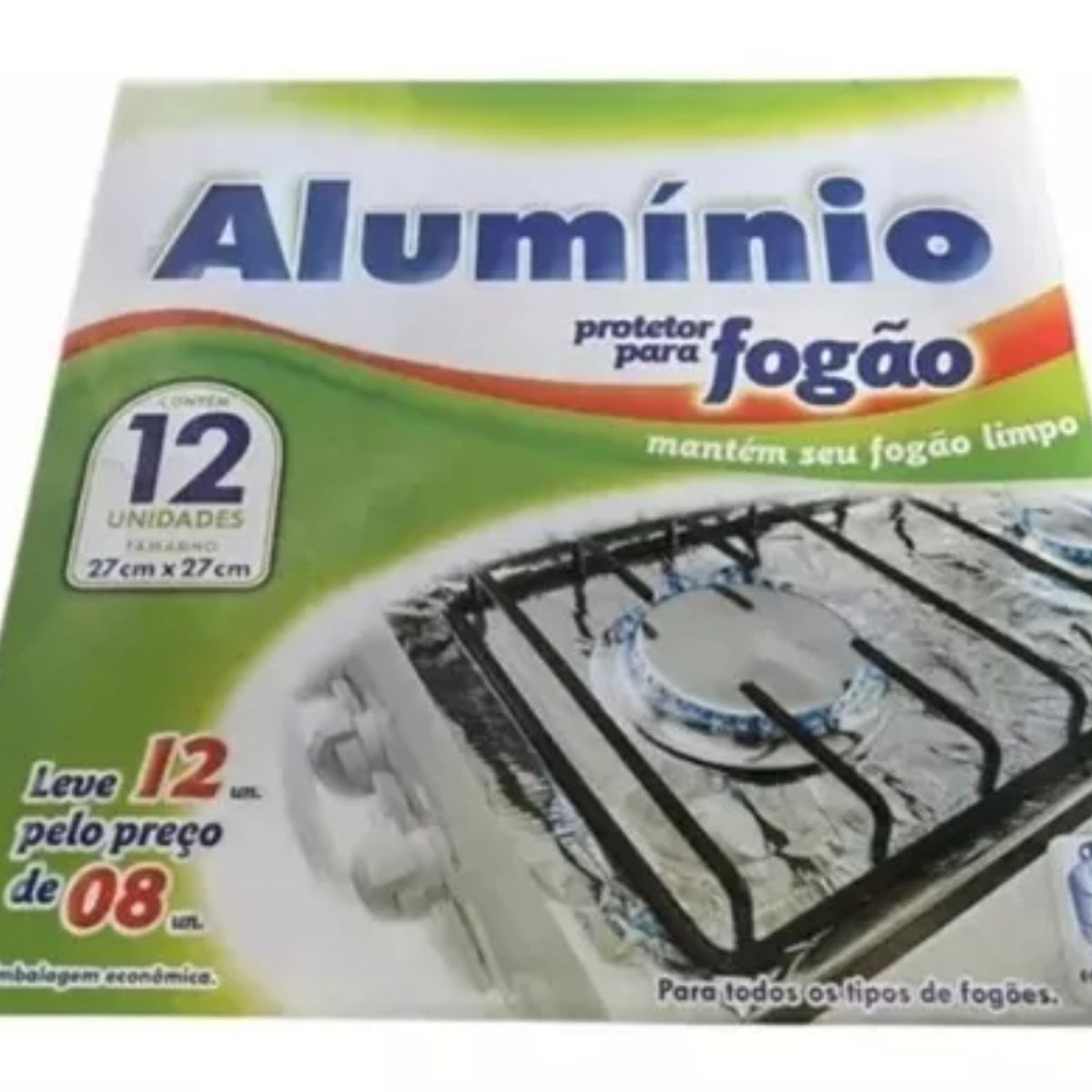 OEM - Pack 12 Lamina De Aluminio Protector Para Cocina A Gas