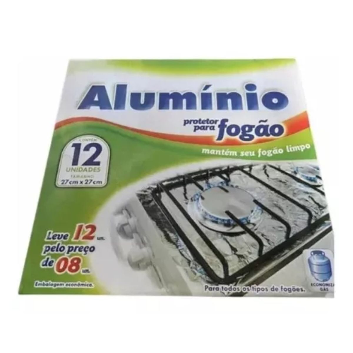 OEM - Pack 12 Lamina De Aluminio Protector Para Cocina A Gas