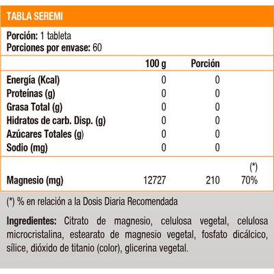 Imagen 2 del producto Citrato de Magnesio (60 tabs)