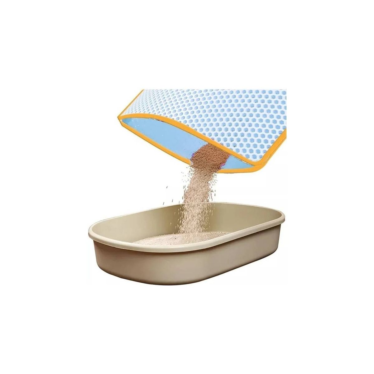 U BUY - Alfombra Atrapa Arena Para Gatos Salida Mascotas  Celeste