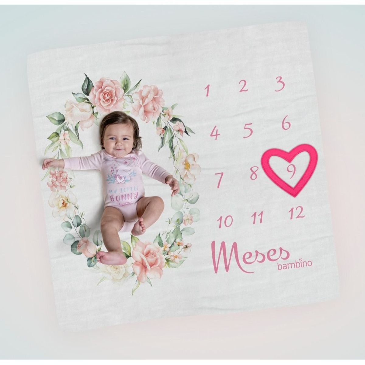 BAMBINO - Manta para contar meses bebé niña