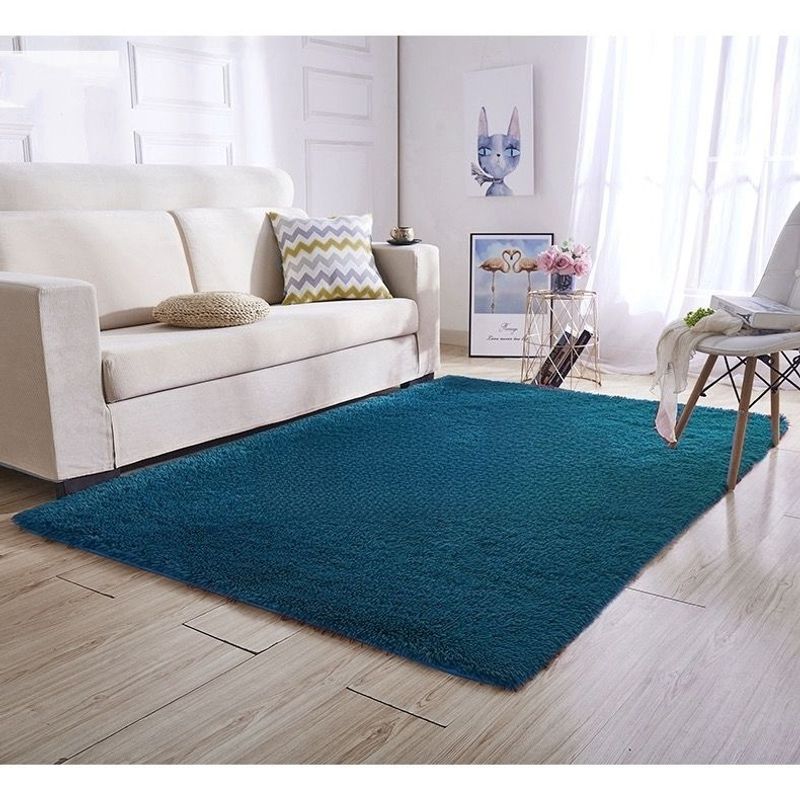 GENERICO - Alfombra Peluda 200x240 Cm Extra Suave Verde Agua