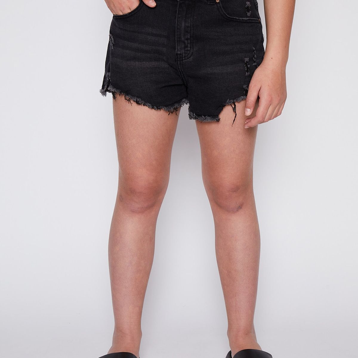 FAMILY SHOP - Short Juvenil Niña Denim Deflecado Rosado Family Shop