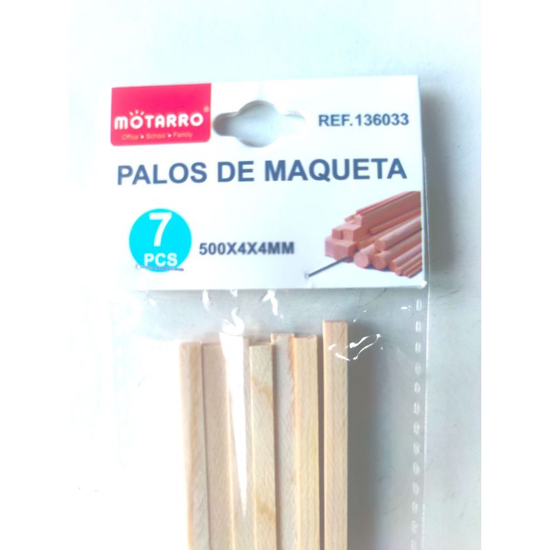 GENERICO - 3 Bolsas De Palos Para Maqueta/madera 50cm X 4mm X 4mm