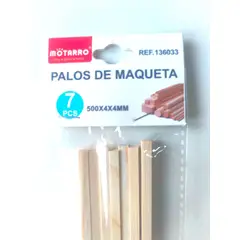 GENERICO - 3 Bolsas De Palos Para Maqueta/madera 50cm X 4mm X 4mm
