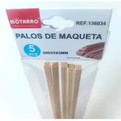GENERICO - 3 Bolsas De Palos Para Maqueta/madera 50cm X 5mm X 5mm