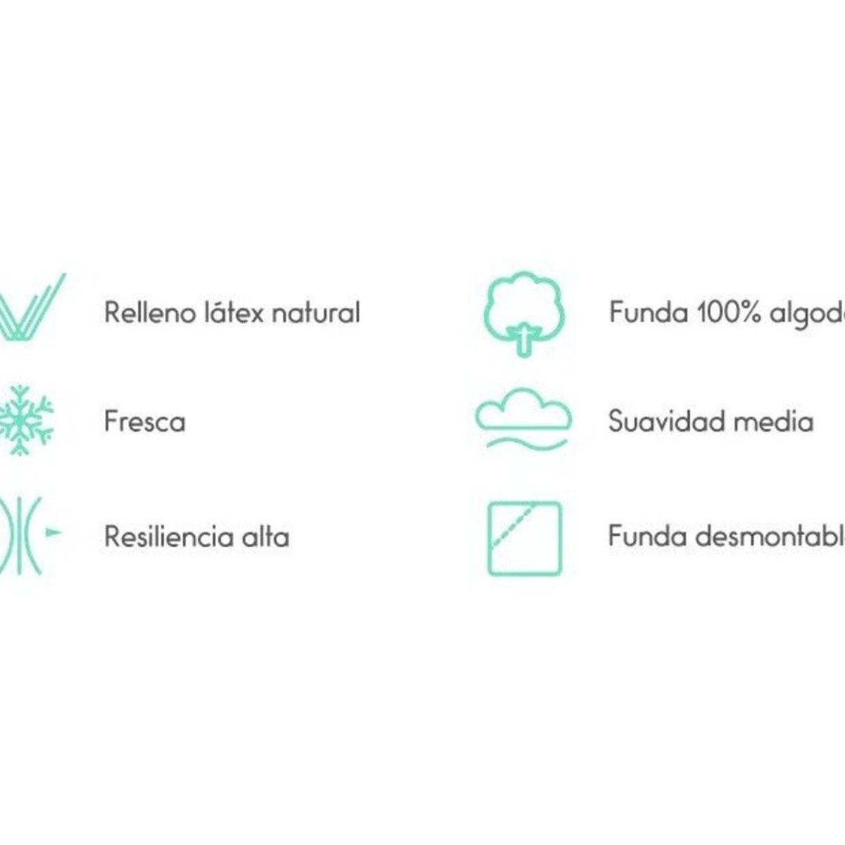 ROSEN - Almohada Rosen Látex Biorest King 42x86 cm