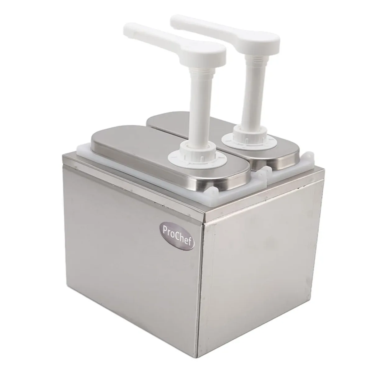 PROCHEF - Dispensador de salsa 2x2 Lt. Acero Inoxidable
