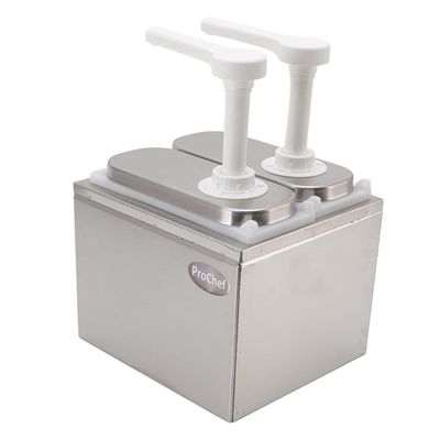 Imagen 2 del producto Dispensador de salsa 2x2 Lt. Acero Inoxidable