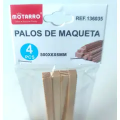 GENERICO - 3 Bolsas De Palos Para Maqueta/madera 50cm X 6mm X 6mm