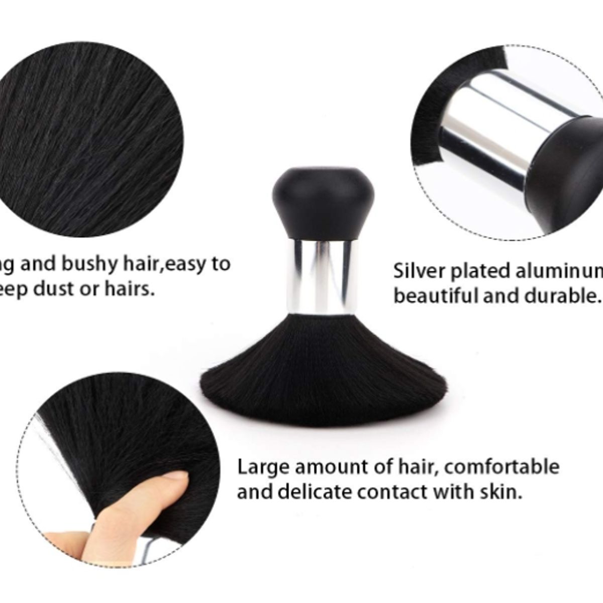 GENERICO - Botapelo Negro Brocha Mopa Peluquería.