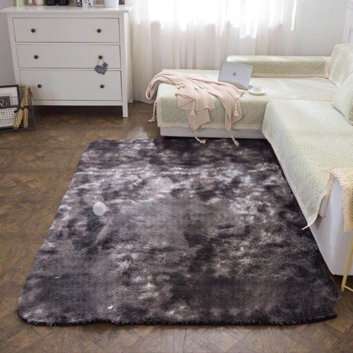 GENERICO - Cesta Tejida Decorativa Con Orejas De Gato Mediana -