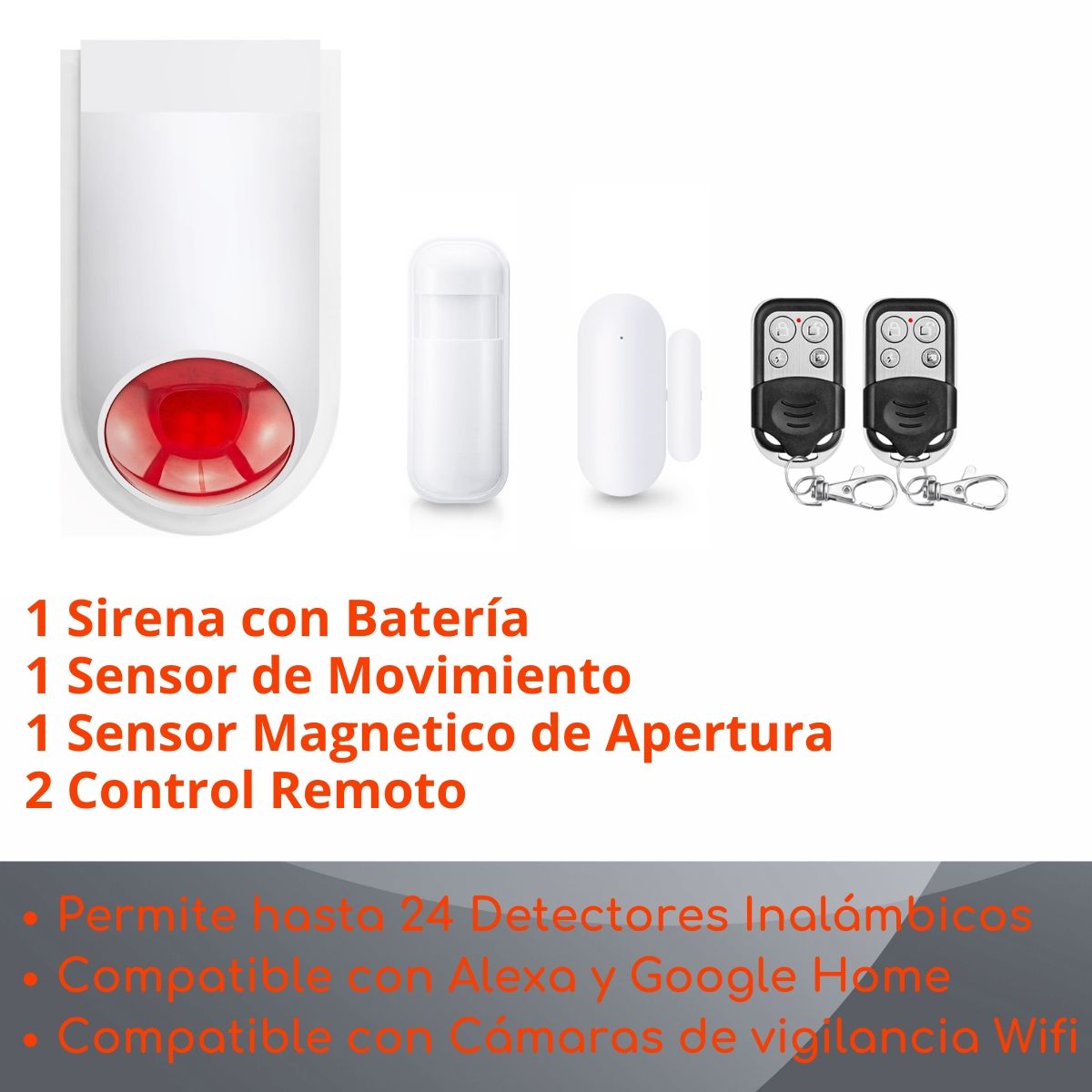 D MOTICA - Kit Alarma Wifi Seguridad Inteligente Inalámbrica A4
