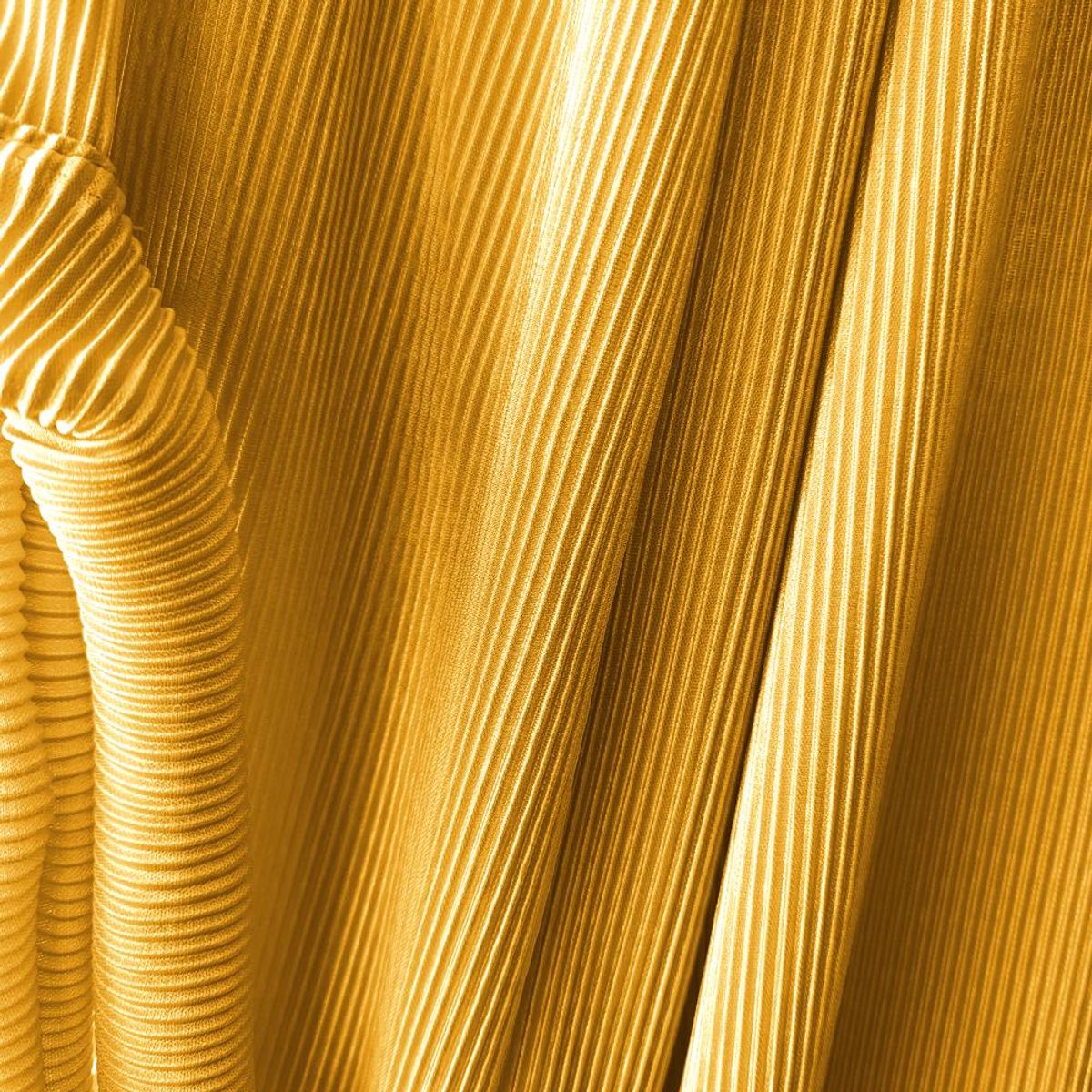 MARIA PASKARO - Tapado Kimono Largo Verona Mostaza Plisado Maria Paskaro - Amarillo