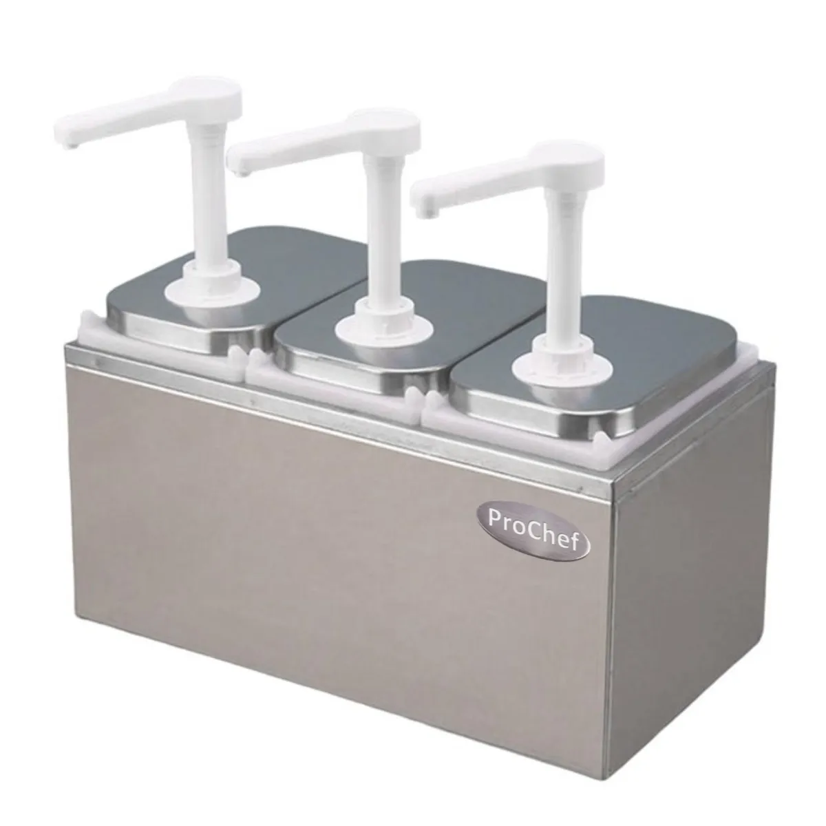 PROCHEF - Dispensador de salsa 3x2 Lt. Acero inoxidable
