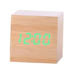 OEM - RELOJ DIGITAL DESPERTADOR DE MADERA VERDE