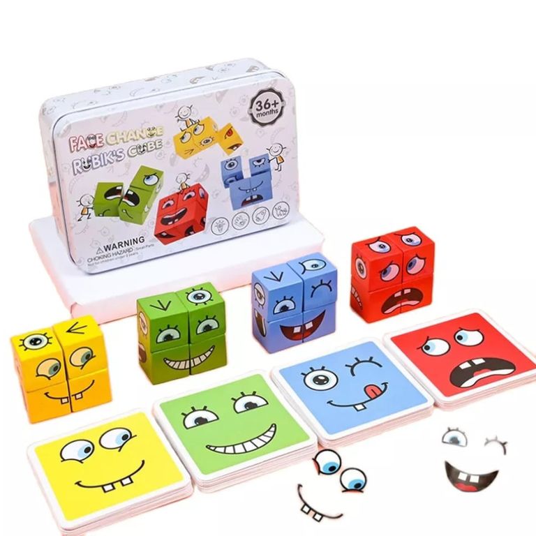Puzzle Bloques De Madera Expresion Juego