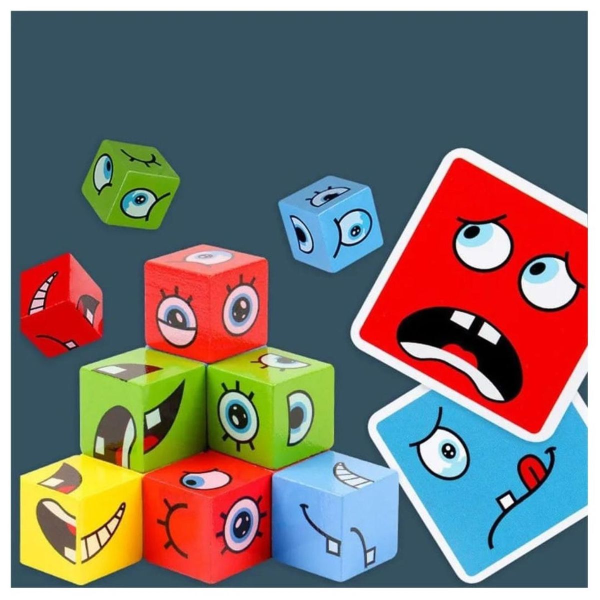 OEM - Puzzle Bloques De Madera Expresión Juego