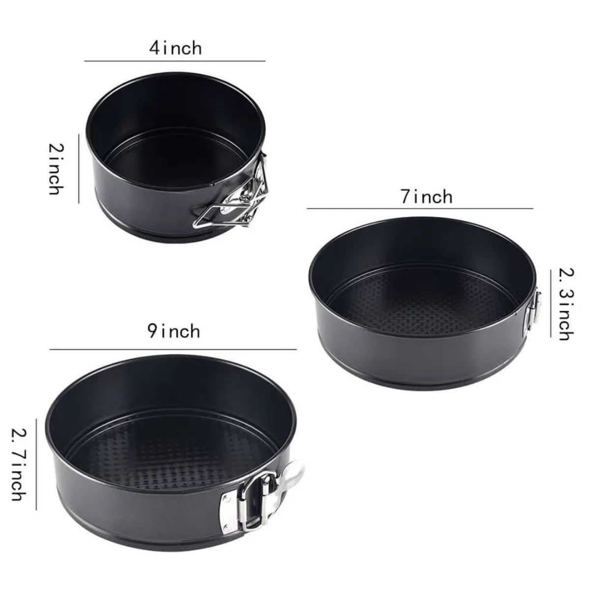 OEM - SET 3 MOLDES REDONDOS ANTIADHERENTES REPOSTERIA