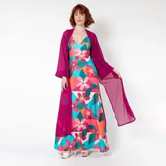 NATALIA SEGUEL - Kimono Largo Fucsia