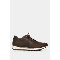 VELEZ - Vélez Zapatilla Tenis Romeo Cuero Hombre Envejecido Café