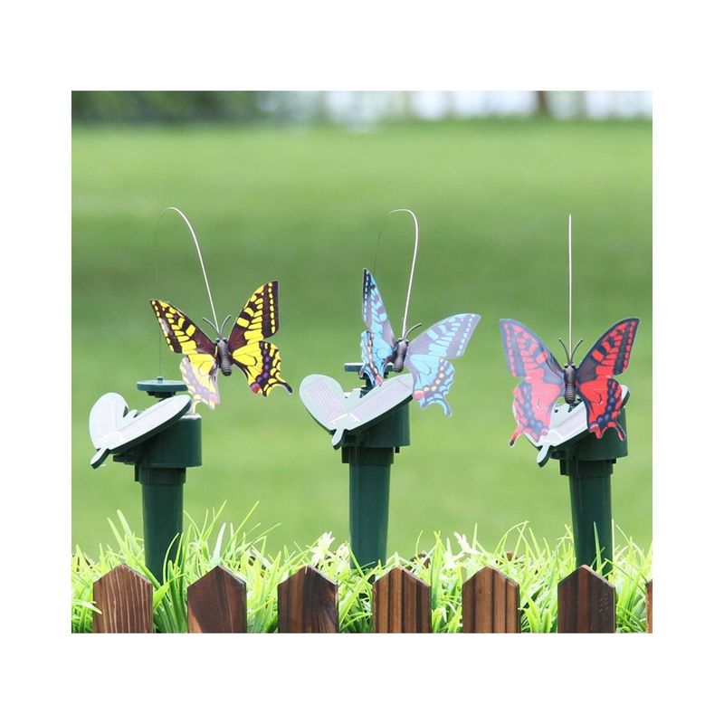 GENERICO - Mariposa Solar Con Iluminación Y Movimiento Para Jardín - SC