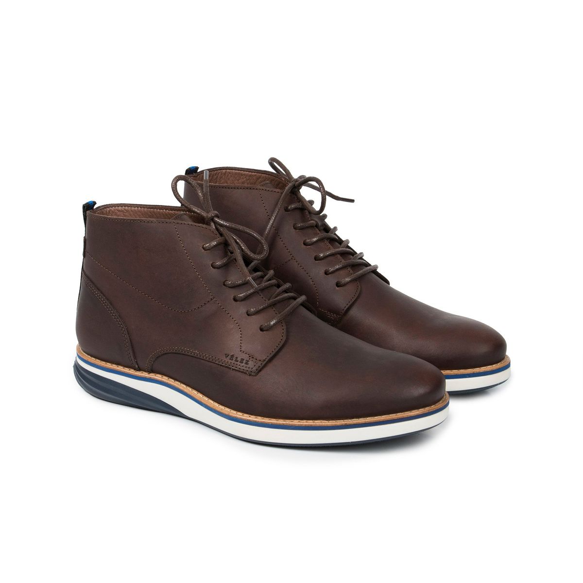 VELEZ - Vélez Botas Casual Play Cuero Hombre Efecto Envejecido Azul