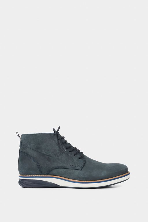 Vélez Botas Casual Play Cuero Hombre Efecto Envejecido Azul