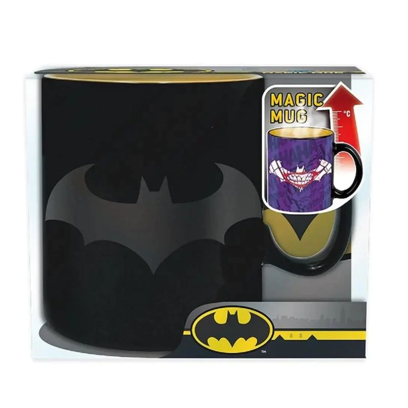 ABYSTYLE - TAZA QUE CAMBIA DE COLOR BATMAN LOGO MUG/JOCKER PIN