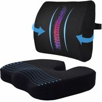 Cojín De Asiento De Gel Y Almohada De Soporte Lumbar Lavable