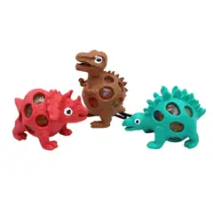 PARTY EXPRESS - Pelota Antiestrés 3pcs Dinosaurios 10cm Squish Ball
