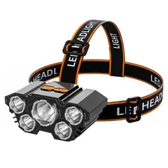 GENERICO - Linterna Led Minero Frontal Impermeable Recargable USB NB84