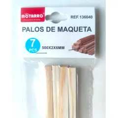 GENERICO - 3 Bolsas De Palos Para Maqueta/madera 50cm X 2mm X 6mm