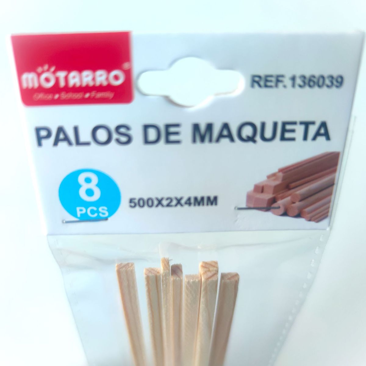 GENERICO - 3 Bolsas De Palos Para Maqueta/madera 50cm X 2mm X 4mm