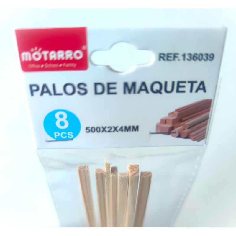 GENERICO - 3 Bolsas De Palos Para Maqueta/madera 50cm X 2mm X 4mm