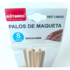 GENERICO - 3 Bolsas De Palos Para Maqueta/madera 50cm X 2mm X 4mm